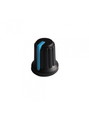 KNOB ROTATIVO PARA EIXO ESTRIADO AZUL 14.9X16.65MM