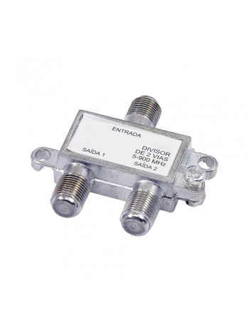 DIVISOR SPLITTER PARA ANTENA 2 SAÍDAS BAIXA FREQUÊNCIA 50~900MHz