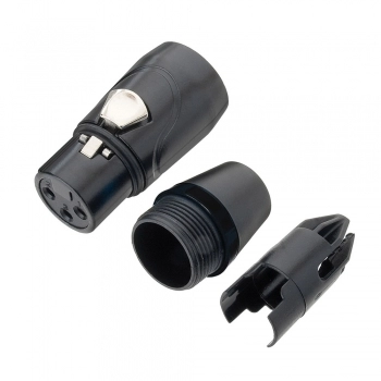 CONECTOR CANNON FÊMEA TZCR10 PRETO ANEL PRETO TOZZ
