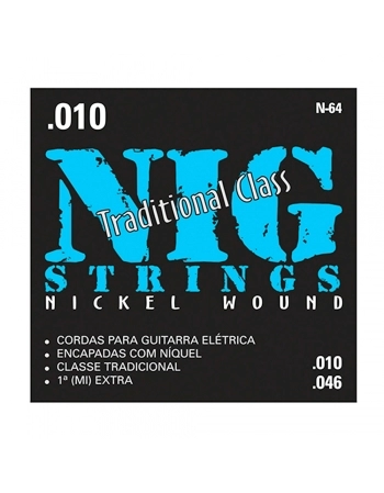 JOGO DE CORDAS N64 COM BOLINHA PARA GUITARRA - NIG