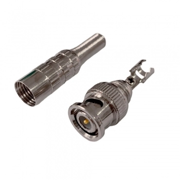 CONECTOR BNC METAL COM CAPA E COM PARAFUSO TOZZ