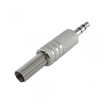 PLUG P2 ESTÉREO METAL COM MOLA ESTRIADA PROFISSIONAL