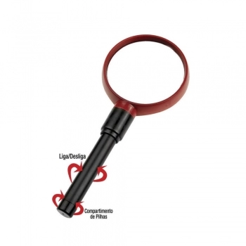 LUPA DE MÃO COM ILUMINAÇÃO ZOOM 3X DE RESOLUÇÃO