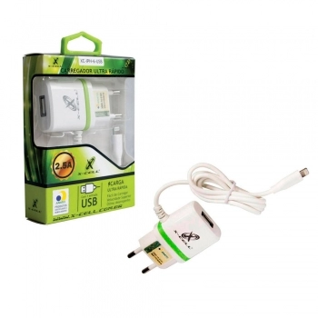 CARREGADOR PARA CELULAR IPHONE + ENTRADA USB BIVOLT COM ANATEL