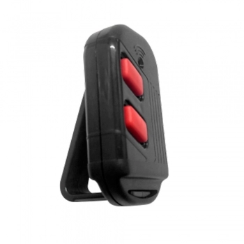 CONTROLE REMOTO PARA PORTÃO 2 CANAIS PRETO COM BOTÃO VERMELHO