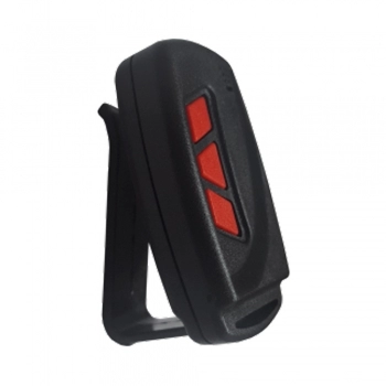 CONTROLE REMOTO PARA PORTÃO 3 CANAIS PRETO COM BOTÃO VERMELHO