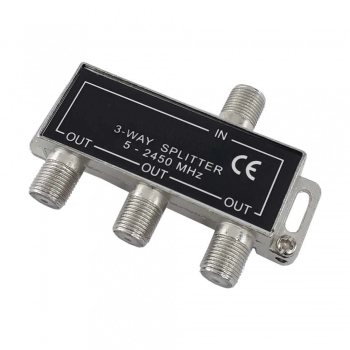 DIVISOR SPLITTER PARA ANTENA 3 SAÍDAS BAIXA FREQUÊNCIA 5~1000MHz BLINDADO