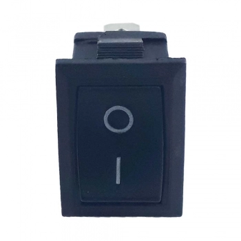 CHAVE GANGORRA KCD1-101 BOTÃO RETANGULAR 2 POLOS PRETA