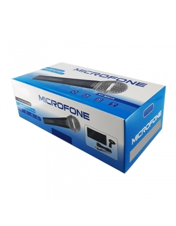 MICROFONE COM FIO DINÂMICO 4 METROS KP-M0004