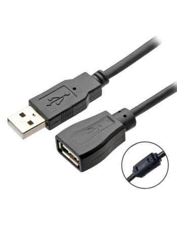 CABO EXTENSÃO USB MACHO + USB FEMEA 2.0 COM FILTRO 3 METROS