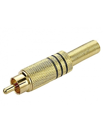 PLUG RCA COM RABICHO 6MM PRETO