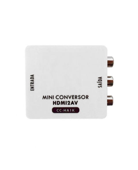 MINI CONVERSOR ENTRADA HDMI / SAIDA AV 1080P CC-HA1K