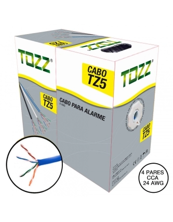 CABO DE ALARME TZ5 TOZZ CAIXA COM 305 METROS AZUL