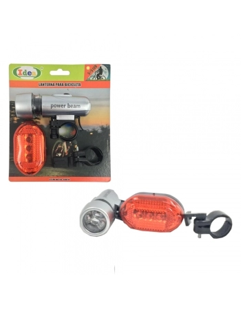 LANTERNA PARA BICLETA 5+5 LEDS MOD ID-9801L