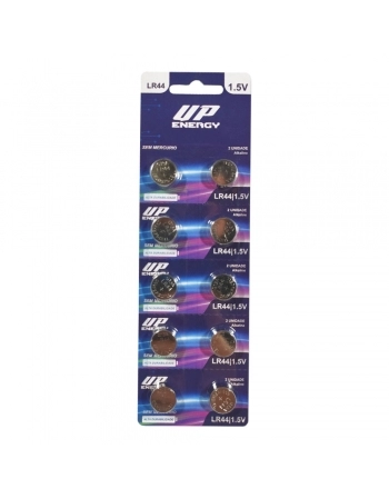 BATERIA ALCALINA LR44 1,5V CARTELA COM 10 UNIDADES