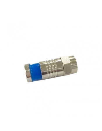 CONECTOR RG-59 COMPRESSAO AZUL