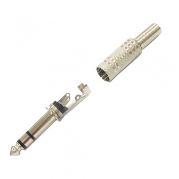 PLUG P10 ESTÉREO PROFISSIONAL METAL COM MOLA TOZZ