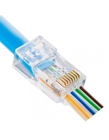 PLUG MODULAR VAZADO 8X8 RJ-45 8P8C CAT-5