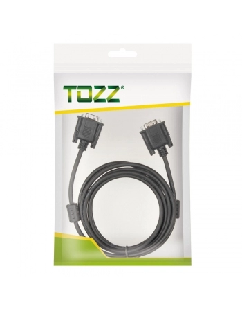 CABO VGA DB15HD MACHO + DB15HD MACHO COM FILTRO 2 METROS TOZZ
