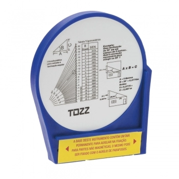 INCLINÔMETRO TZ2 GRANDE COM BASE MAGNÉTICA