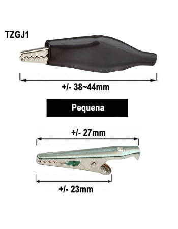 GARRA JACARÉ ISOLADA PEQUENA MOD TZGJ1 27MM-44MM PRETO