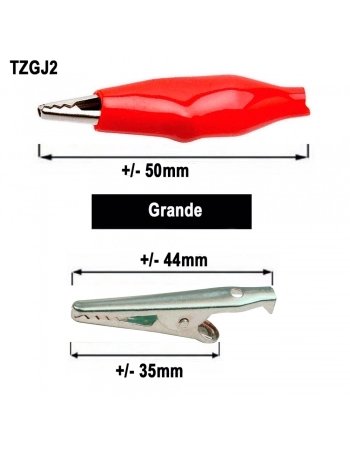 GARRA JACARÉ ISOLADA GRANDE MOD TZGJ2 44MM-50MM VERMELHA