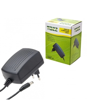 FONTE PARA CIRCUITO FECHADO MOD. TZFA71 12VDC 1A ESTABILIZADA TOZZ