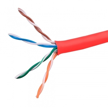 CABO DE REDE TZ6 CAT-6 CAIXA COM 305 METROS VERMELHO