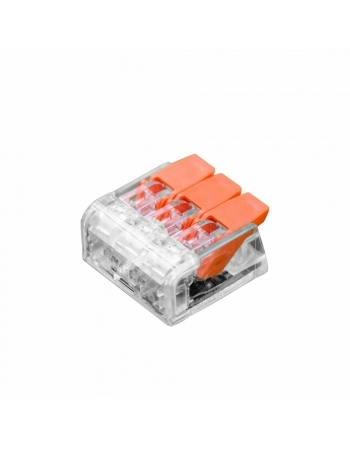 CONECTOR EMENDA DERIVACÃO TRANSPARENTE 3 VIAS 05-4MM