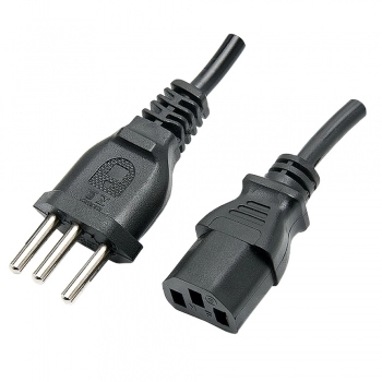 CABO DE FORÇA TRIPOLAR 1,2 METROS 10A PRETO