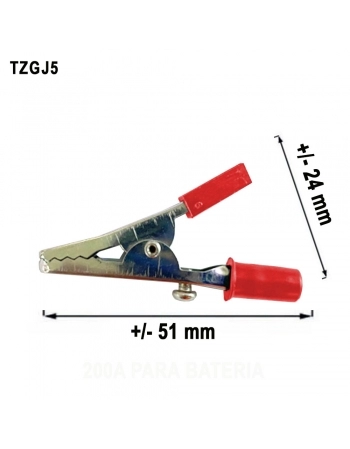 GARRA JACARE ISOLADA TZGJ5 51MM VERMELHA