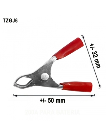 GARRA JACARE ISOLADA TZGJ6 50MM VERMELHA