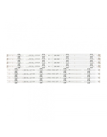 KIT 8 BARRAMENTOS LED TV 49UF6400 49UH6000 49UH6100 8 BARRAS IGUAIS