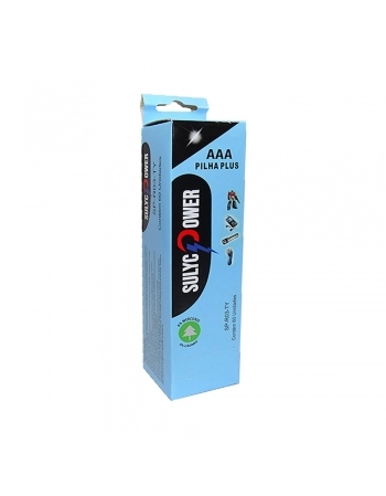 PILHA AAA ZINCO CARVAO SULIY POWER TUBO C/ 60 PILHAS
