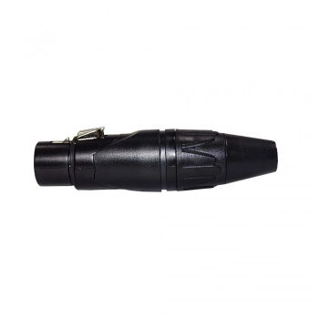 CONECTOR CANNON FÊMEA TZCR14 PROFISSIONAL PRETO ANEL PRETO