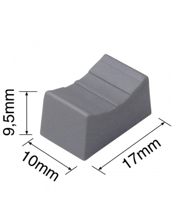 KNOB DESLIZANTE CINZA 10X17X9.5MM
