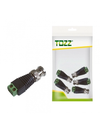 CONECTOR BNC MACHO COM BORNE