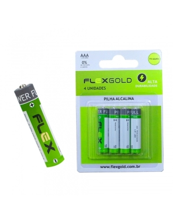 PILHA AAA ALCALINA C/ 4 (1.5V)