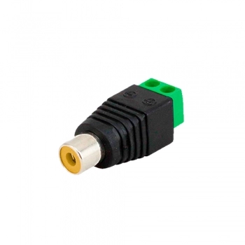 CONECTOR RCA FEMEA COM BORNE
