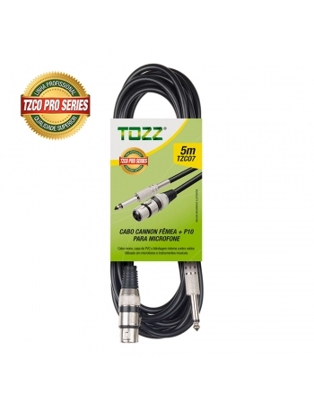 CABO CANNON FEMEA + P10 MONO TZCO7 5 METROS PRETO