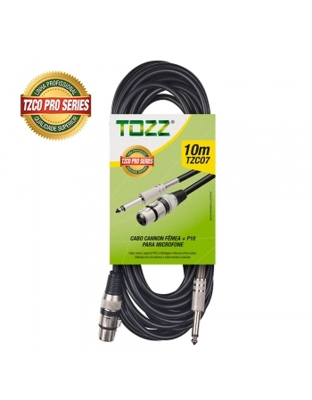 CABO CANNON FEMEA + P10 MONO TZCO7 10 METROS PRETO