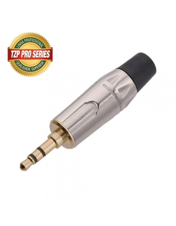 PLUG P2 ESTÉREO METAL PROFISSIONAL TZPG17 NIQUEL