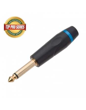 PLUG P10 MONO PROFISSONAL TZPG20 METAL PRETO COM AZUL