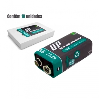 BAT 9V UP ENERGY ZINCO CARVAO CAIXA C/10