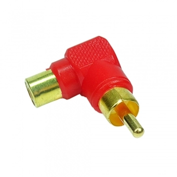 PLUG AD RCA + JACK RCA 90 GRAUS TZPG24 P OURO VM