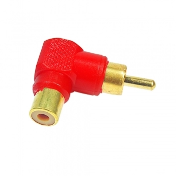 PLUG AD RCA + JACK RCA 90 GRAUS TZPG24 P OURO VM