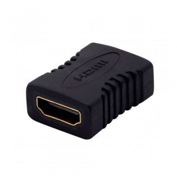 CONECTOR ADAPTADOR HDMI FEMEA + HDMI FEMEA PONTA GOLD